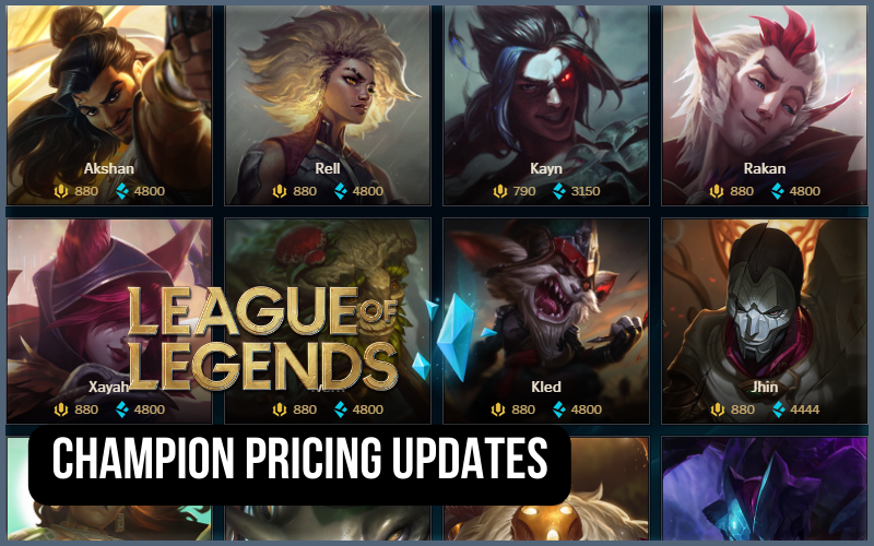 LoL Champion Pricing Updates: Champions will cost lot less